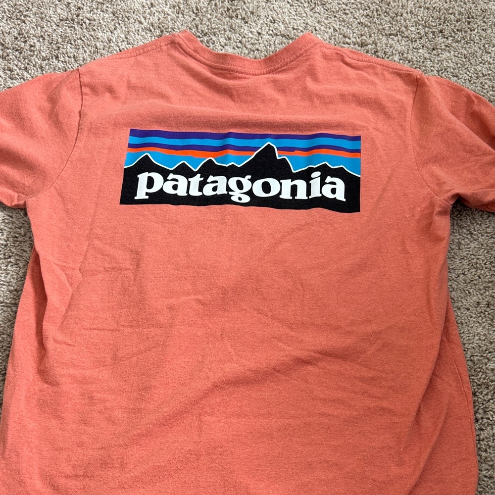 Patagonia Salmon Tee with Logo